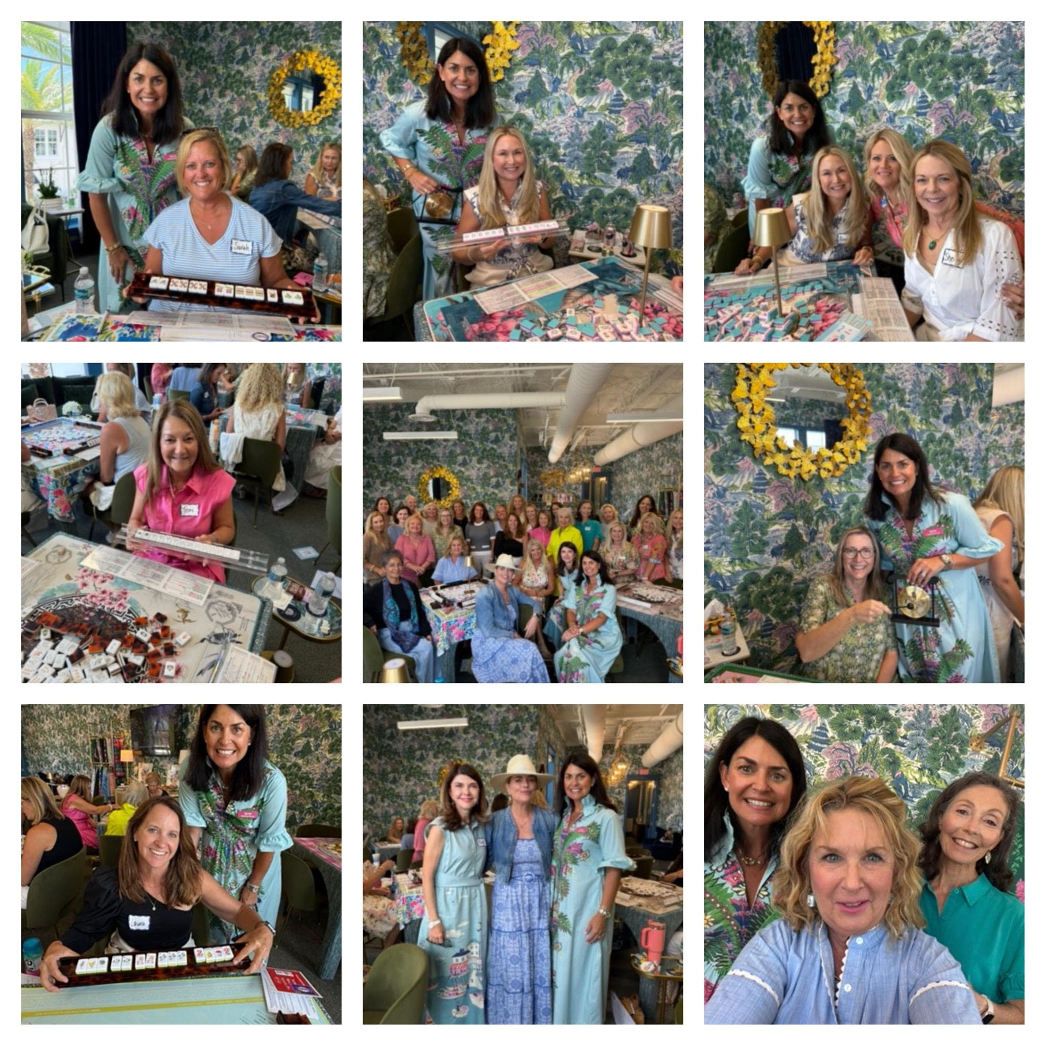 collection of photos of women playing mahjong on 30a